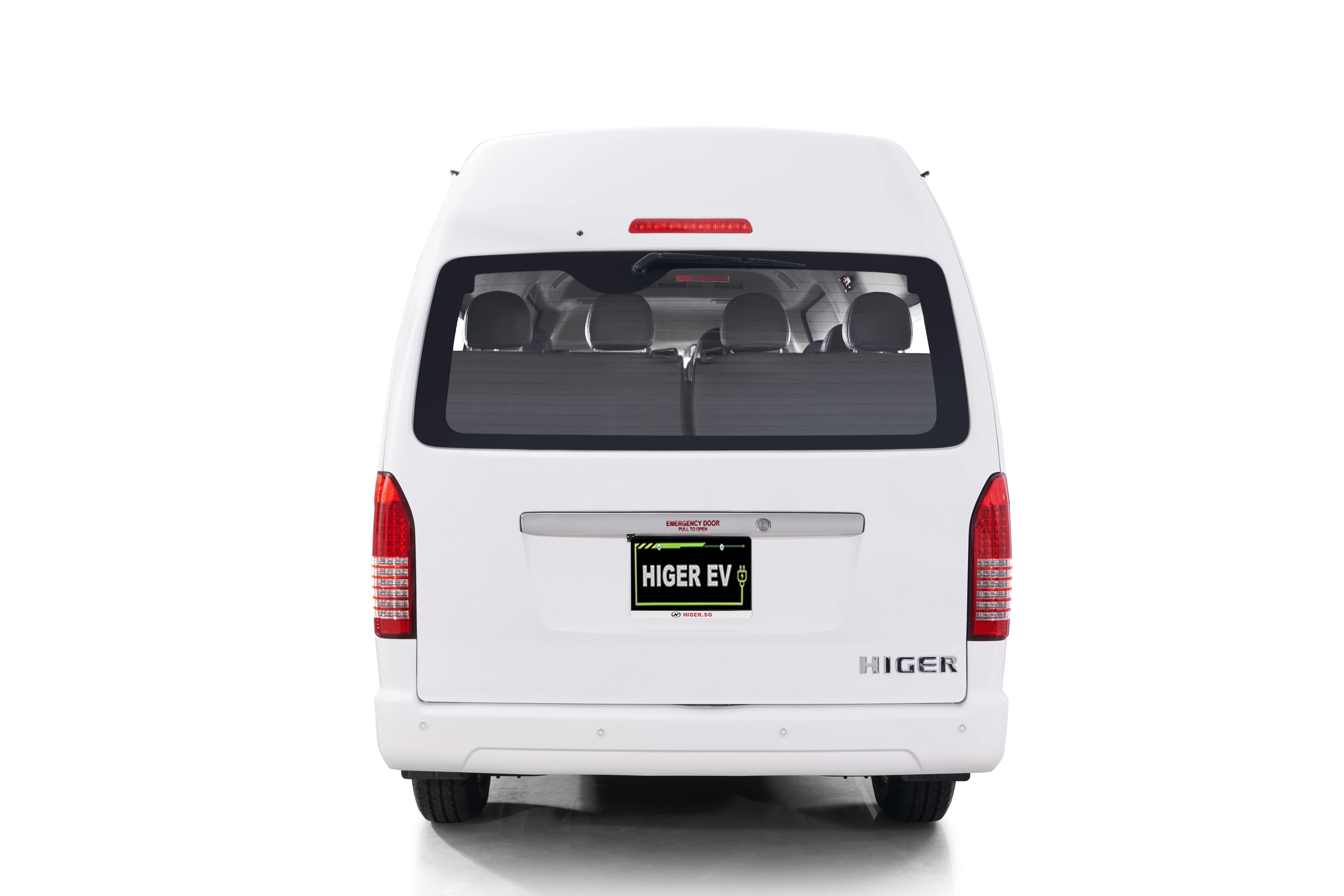 Higer EV H5C rear with emergency door