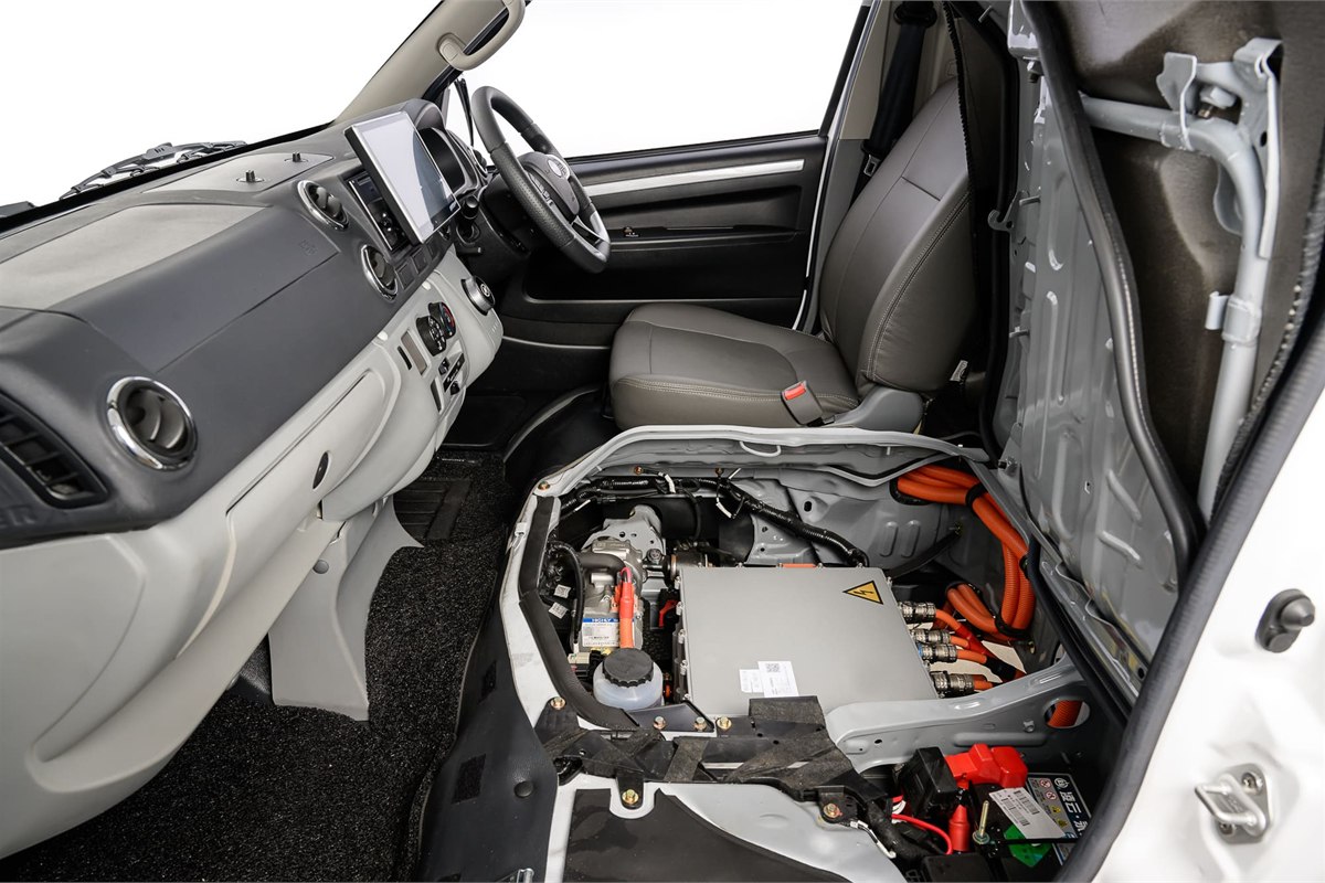 Higer EV H5F Cargo Van electric drive unit under the seat
